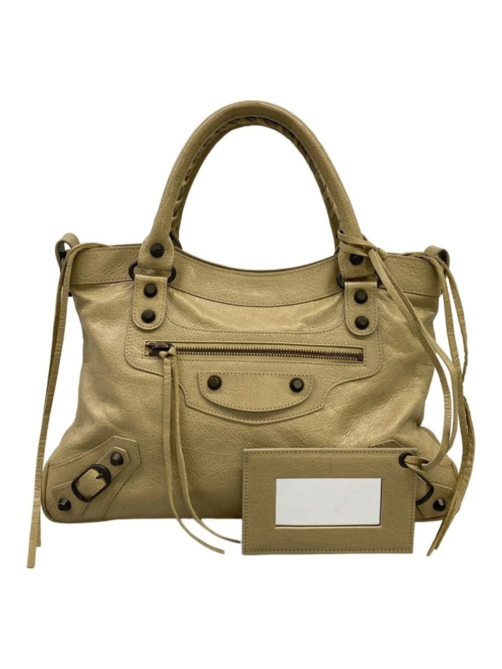 Balenciaga Handbag the Town Beige Leather